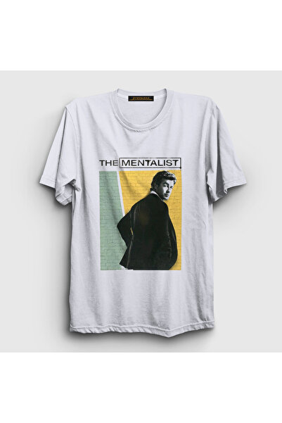 Presmono Unisex Beyaz Patrick Jane The Mentalist T-Shirt 568398tt