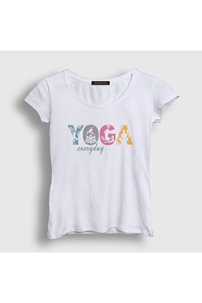 Presmono Women's White Everyday Meditation Gift Yoga T-Shirt 508441 Tt