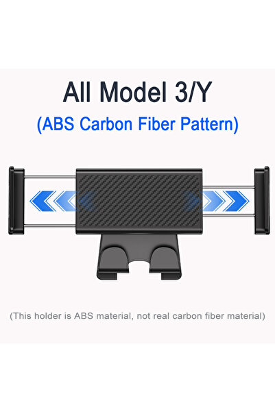 Choice1 ABS Carbon Pattern For Tesla Model 3/Y Back Seat Phone Holder with 2 ...