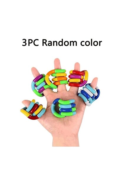 Choice 3pcs random Multicolored Quiet Twisty Fidget Toy Squeeze Twist Spin Se...