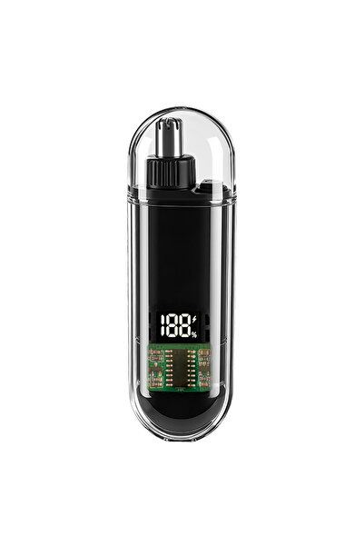 Choice1 Black Men's USB Rechargeable Nose and Ear Hair Trimmer - Small, Porta...