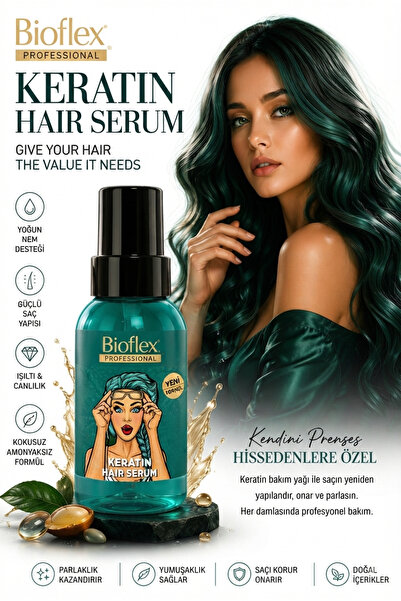 Bioflex Keratin Saç Serumu Aşırı Yıpranmış Saçlar Için Keratin Bakım Yağı 100 Ml