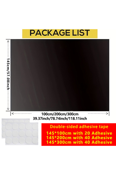 Choice 145x200cm With Adhesive set 100% Blackout Window Cover Darkest Light B...