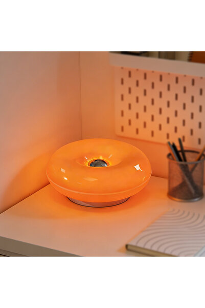 Choice YELLOW Donut Shape LED Table Lamp, Dimmable Warm Ambient Night Light f...