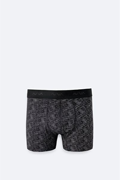 Avva Erkek Siyah Desenli Tekli Regular Fit Boxer A61Y9504