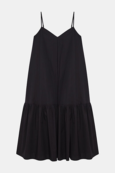 W Collection SİYAH ASKILI MAXİ ELBİSE