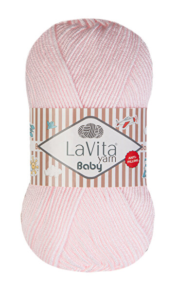 LaVita Yarn Baby El Örgü İpi %100 Akrilik Anti-Pilling 100gr (4133 BABY PEMBE)