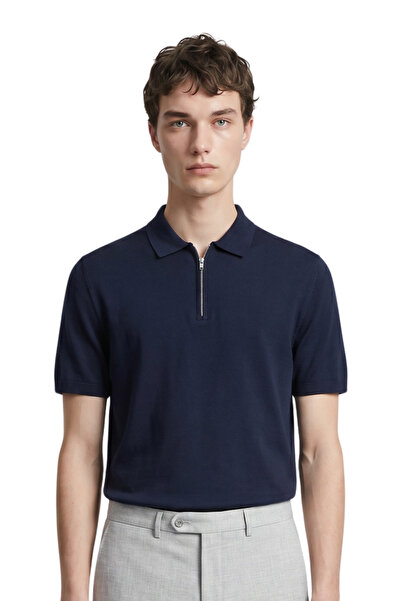 ANTHONY JACKSON Tricou polo pentru bărbați, cu fermoar, Stefano