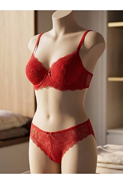 ESSA Women's Lacy and Padded Underwear Bra Panty Set
