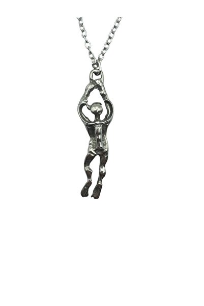 Herşey Nota Unisex Necklace with Diver Swimmer Figure – Reflecting the Sea Sp...