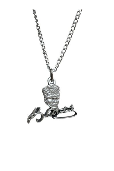 Herşey Nota Kemal Atatürk Signature and Commander-In-Chief Bust Necklace – El...