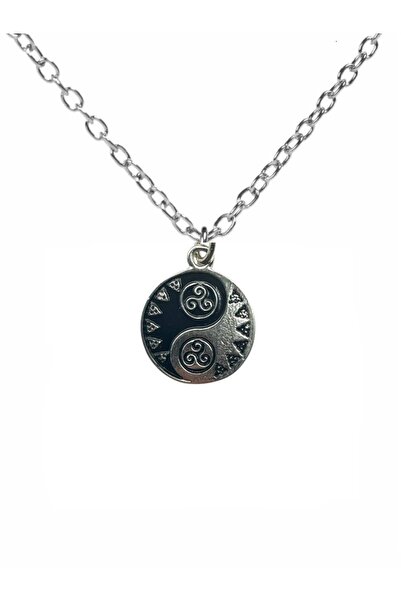 Herşey Nota Unisex Necklace with Celtic Spiral and Ying Yang Symbol – with 60...