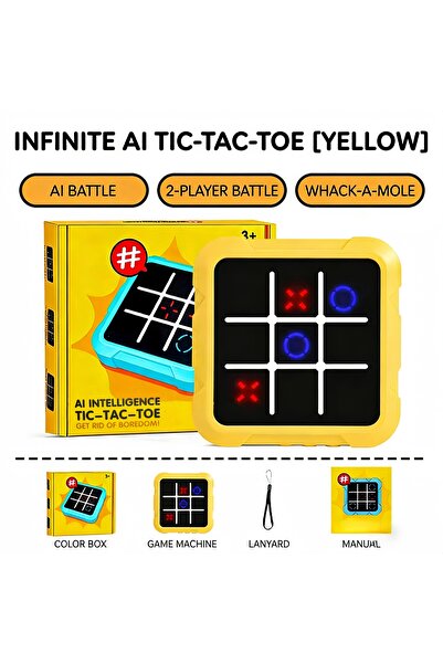 Choice yellow Portable Tic-Tac-Toe, Stress Relief & Educational Board Game, M...