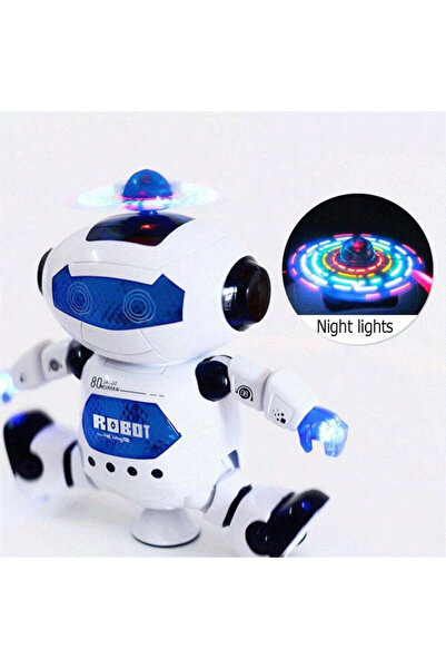 Choice WHITE Intelligent dancing robot toy with 360 ° rotation and light effe...