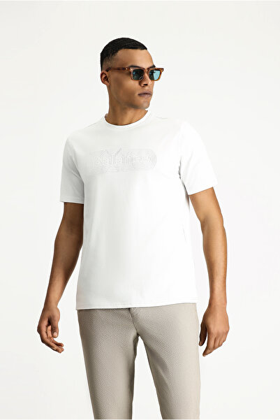 Kiğılı Crew Neck Regular Fit Printed Cotton T-Shirt