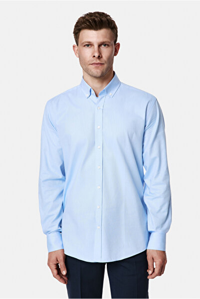 Abdullah Kiğılı Long Sleeve Regular Fit Buttoned Collar 100% Cotton Oxford 4 ...