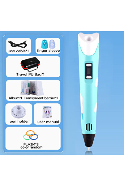 Choice39 USB no adaper PU 9M 3D Pen With LCD Screen Compatible PLA Filament T...