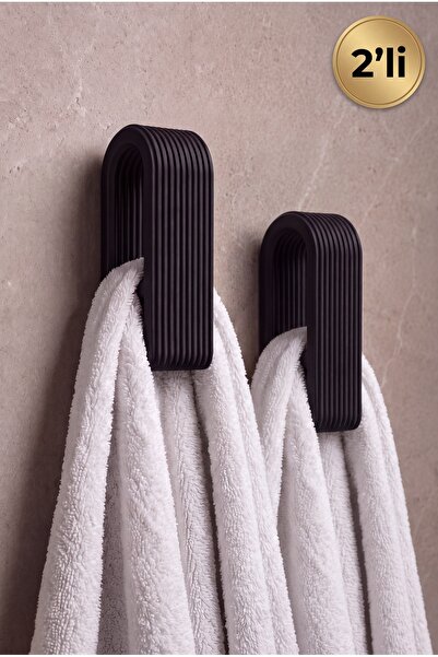 Vintero Home 2'li Yapışkanlı Pratik Askı - Banyo ve Mutfak Havlu Askılığı