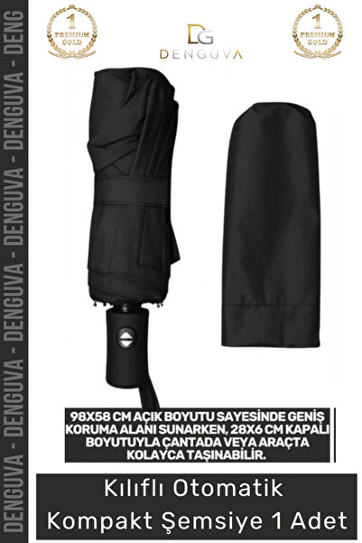Denguva #Şemsiye Kılıflı Otomatik Su Geçirmez 8 Telli Rüzgara Dayanıklı Şık E...