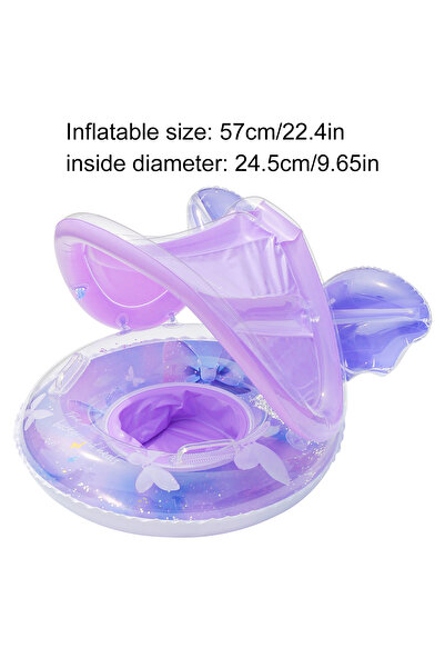 Choice Purple 1PC Canopy Pool Float Ring, Inflatable Swim Tube, Swimming Acce...