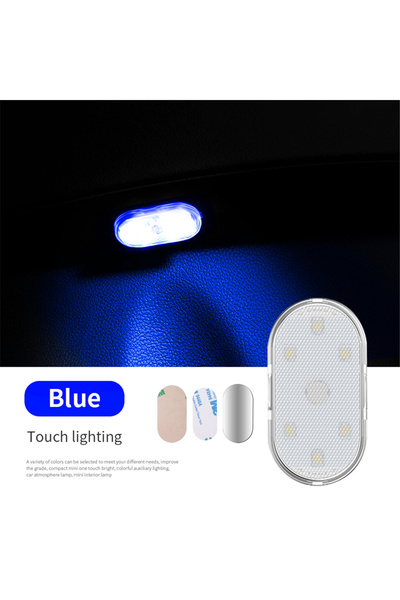 Choice4 Blue 1 PC Multi Color Car Light Wireless LED Touch Light Roof Light S...