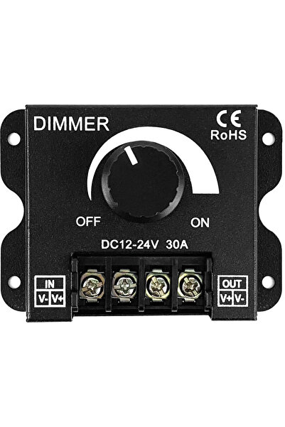 Choice Iron Shell 30A DC12‑24V 8A/30A Rotary LED Dimmer Switch Adjustable Bri...