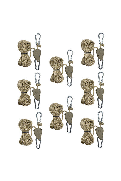 Choice 8Pcs Khaki 4/8Pcs 4M Reflective Camping Tent Rope Tie Down Fastener Fi...