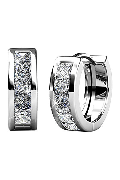 Choice E2246 Huitan Trendy Hoop Earrings for Women Silver Color/Gold Color Sp...