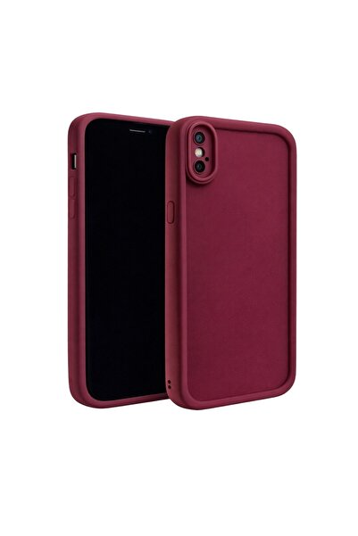 Vissona iPhone X VE İPHONE XS Uyumlu Kamera Çıkıntılı Mat Silikon Telefon Kılıfı