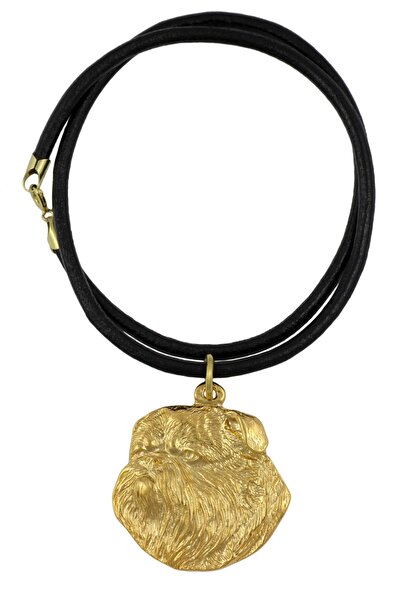 Art - Dog Art-Dog Colier cu pandantiv câine Griffon Bruxellois placat cu aur,...