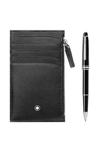 Mont Blanc 130449 Meisterstück Platin Kaplı Klasik Rollerball ve Fermuarlı Me...