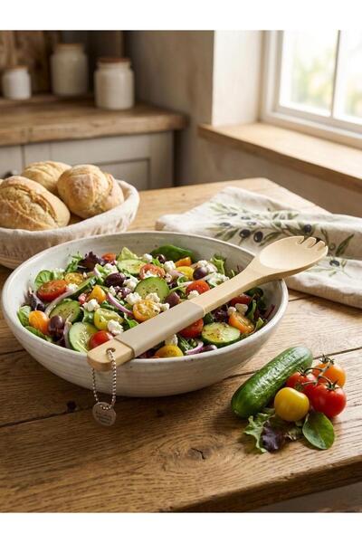 cook&kitchen ملعقة خشبية من تيفولي بمقبض سيليكون