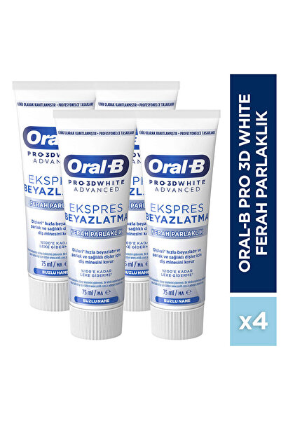Oral-B Pro 3D White Advanced Ekspres Beyazlatma Ferah Parlaklık Diş Macunu 75...