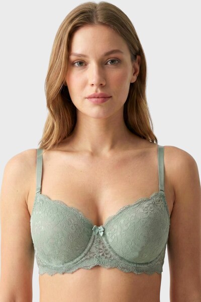 hadiora Women's Green Lace Supported Bra
