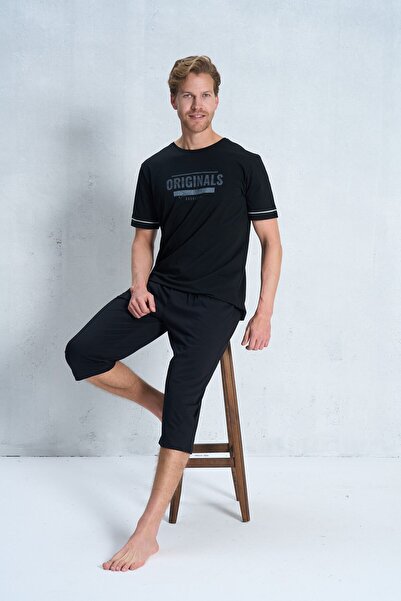 Over Sleep by Poleren Over Sleep 2373 Erkek Kapri Pijama Takım