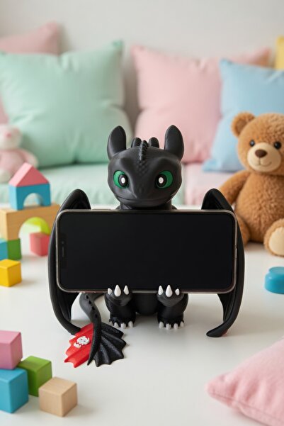 MYCRAFT3D Ejderhanı Nasıl Eğitirsin Toothless Figür Telefon ve Gamepad Tutucu...