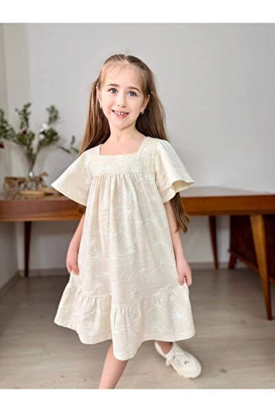 bebeğim butik Linen children's dress