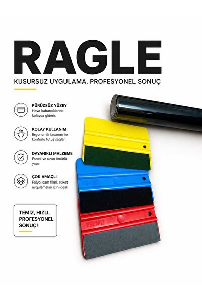 RAGLE Değiştirilebilir Keçe Uçlu Profesyonel Uygulama Raglesi 1 Adet
