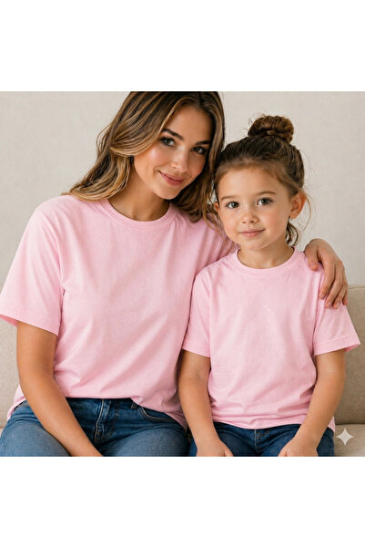 VODEXA Tricou oversize simplu pentru mamă și fiică, tricou pereche, 100% bumb...