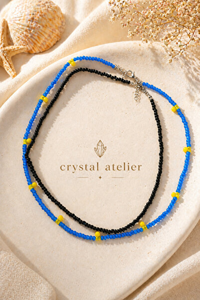 Crystal Atelier Minimal Cherry Double Necklace Set