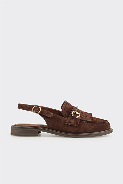 Elle Shoes Kahve Deri Kadın Günlük Ayakkabı