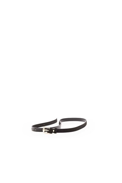 UrbanShoes Curea dama din piele naturala - Negru velur 1.5 cm