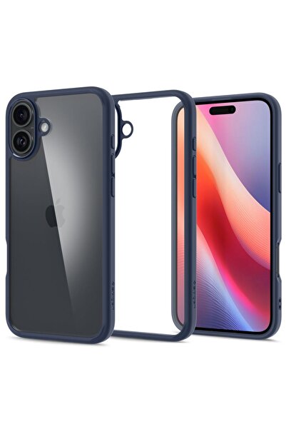 Spigen Θήκη iPhone 16, Ultra Hybrid (ACS08202), αντικραδασμική, ναυτικό μπλε