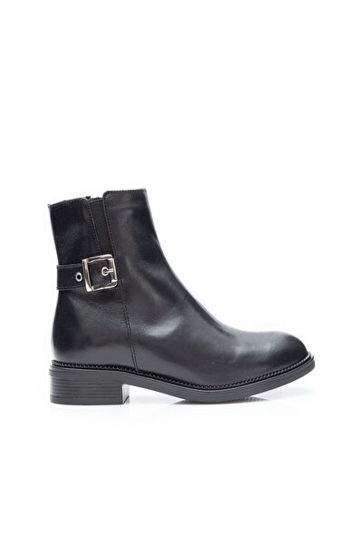 UrbanShoes Botine damă din piele naturală, Leofex- 345 Negru Box