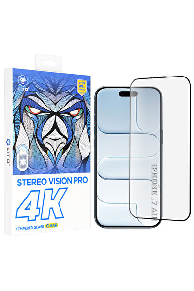 Lito Προστατευτική μεμβράνη για iPhone 17 Air, Διαφανής, Αντικραδασμική, μαύρη.