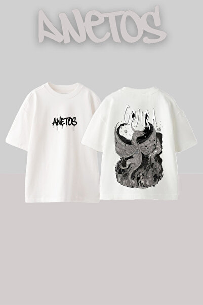 Anetos Μπλουζάκι Gojira Dragon Design με στάμπα στην πλάτη, βαμβακερό λευκό o...