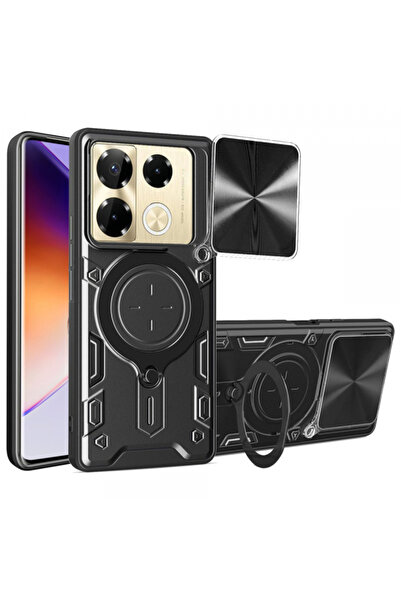 Stef's Cat Husa pentru Infinix Note 40 Pro+, Stef's Cat, CamGuard Pro, Neagra