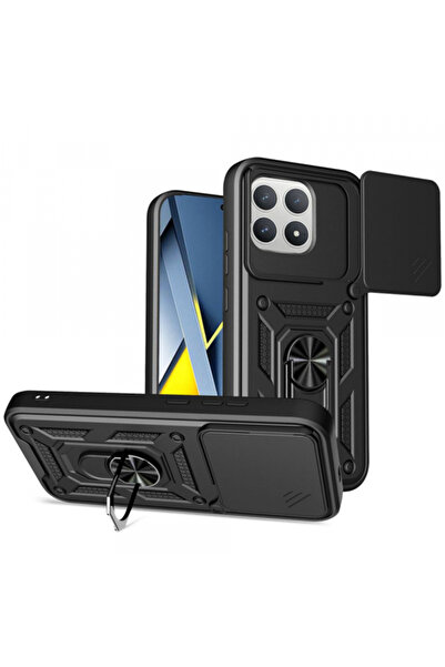 Stef's Cat Θήκη για Xiaomi Poco F8 Pro, Γάτα της Στέφ, CamShield, Μαύρο