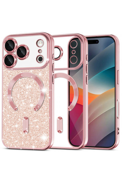 Stef's Cat Husa MagSafe pentru Apple iPhone 17 Pro, Stef's Cat, Luxury Glitte...