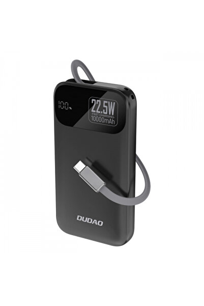 Stef's Cat Εξωτερική Μπαταρία Dudao K31, 10000mAh, 22.5W, PD, 2 x USB-C, Μαύρο